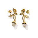 Tamara Comolli MIKADO Dangling 2 Acorns Ohrringe mit Diamant Pavé   - Bild 3