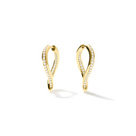 Gelbgold, Ohrringe, Tamara Comolli SIGNATURE Ohrringe Hoop Drop  E-Sig-Ho-TDr-p-yg