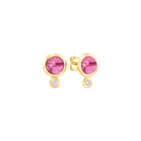 Gelbgold, Ohrringe, Tamara Comolli BOUTON Ohrstecker E-BOU-TuRo-Cl-yg