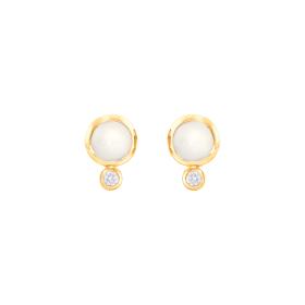 Gelbgold, Ohrringe, Tamara Comolli BOUTON Ohrstecker E-BOU-MoSa-Cl-yg