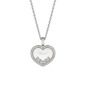 Weißgold, Halsschmuck, Chopard Happy Diamonds Icons Halskette mit Anhänger 79A038-1201
