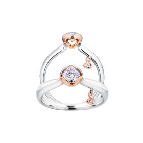 Weißgold, Ringe, Capolavoro Ring Sweet Heart RI8B0005071.0.33TW-VS-GIA