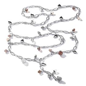 Weißgold, Halsschmuck, Tamara Comolli Lange MIKADO Kette Cashmere N-M-100-Cas-p-wg