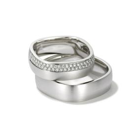 Platin, Ringe, Henrich & Denzel Forma Soft Trauringe  P3345.01000-P3341.60000