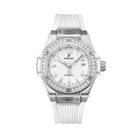 Damenuhr, Hublot Big Bang One Click Steel White Diamonds  485.SE.2010.RW.1204