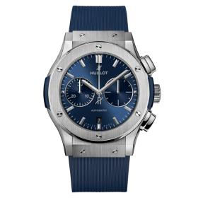 Herrenuhr, Hublot Classic Fusion Chronograph Titanium Blue  521.NX.7170.RX