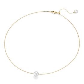 Gelbgold, Halsschmuck, Yana Nesper New Basics Halskette mit Perle NB14