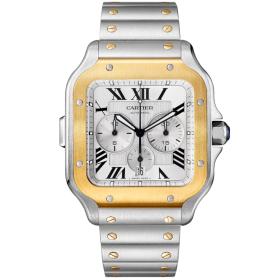 Herrenuhr, Cartier Santos de Cartier Chronograph W2SA0008