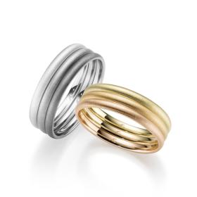 Weißgold, Ringe, August Gerstner Trauring Exclusiv-Kollektion 28810/2