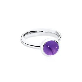 Weißgold, Ringe, Tamara Comolli BOUTON Ring small Amethyst R-BOU-s-Am-wg