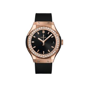 Damenuhr, Hublot Classic Fusion King Gold Diamonds  581.OX.1480.RX.1104