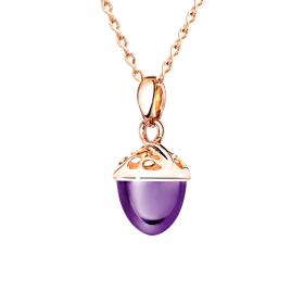 Roségold, Halsschmuck, Tamara Comolli MIKADO Anhänger Bouquet XL Fairy Amethyst P-MB-XL-f-Am-rg