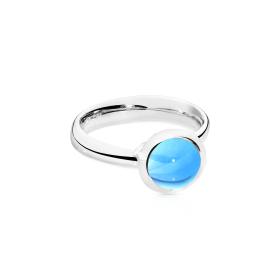 Weißgold, Ringe, Tamara Comolli BOUTON Ring small Swiss Topas R-BOU-s-ToSw-wg
