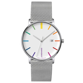         Damen- und Herrenuhr, Junghans Form Quarz Bauhaus Edition 41/4580.44
