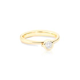 Gelbgold, Ringe, Tamara Comolli BOUTON Solitaire Ring R-BOU-Sol-Cl-yg
