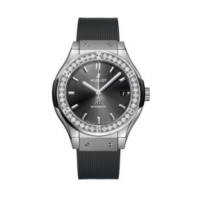 Unisex, Hublot Classic Fusion Racing Grey Titanium Diamonds  565.NX.7071.RX.1204