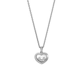 Weißgold, Halsschmuck, Chopard Happy Diamonds Icons Halskette mit Anhänger 79A611-1001