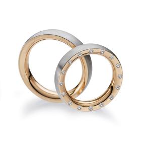 Weißgold, Ringe, August Gerstner Trauringe 20317/5-4/20317/5