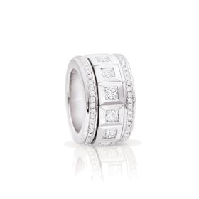 Weißgold, Ringe, Tamara Comolli CURRICULUM VITAE 77 Ring  R-CV77-12-PrL-p-wg