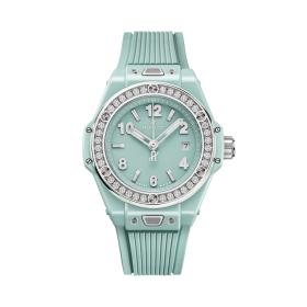 Damenuhr, Hublot Big Bang One Click Mint Green Ceramic Diamonds  485.GS.5271.RX.1204