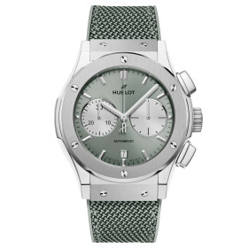         Herrenuhr, Hublot Classic Fusion Chronograph Titanium Sage Green 521.NX.891G.NR