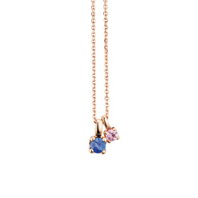 Roségold, Halsschmuck, Capolavoro Collier Rainbow CO9SMC00606.BLAUPINK
