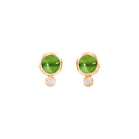 Roségold, Ohrringe, Tamara Comolli BOUTON Ohrstecker Peridot E-BOU-Per-Cl-rg