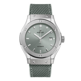         Damen- und Herrenuhr, Hublot Classic Fusion Titanium Sage Green 542.NX.891G.NR