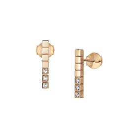 Roségold, Ohrringe, Chopard Ice Cube Ohrstecker 837702-5002