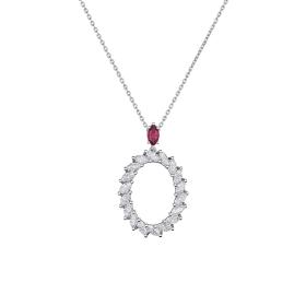 Weißgold, Halsschmuck, Chopard L'Heure du Diamant Marquise Anhänger mit Halskette 79A061-1301