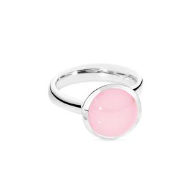 Weißgold, Ringe, Tamara Comolli BOUTON Ring large pinker Chalcedon R-BOU-l-ChPi-wg