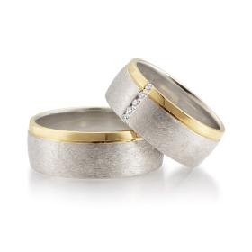 Weißgold, Ringe, August Gerstner Trauring Exclusiv-Kollektion 4/28469/8-28469/8