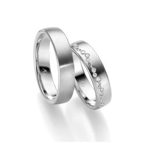 Weißgold, Ringe, August Gerstner Trauring 4/28518/5