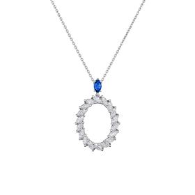 Weißgold, Halsschmuck, Chopard L'Heure du Diamant Marquise Anhänger mit Halskette 79A061-1501