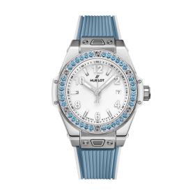Damenuhr, Hublot Big Bang One Click Joyful Steel Sky Blue  485.SL.2210.RX.1207