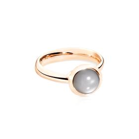 Roségold, Ringe, Tamara Comolli BOUTON Ring small grauer Mondstein R-Bou-s-MoGr-rg