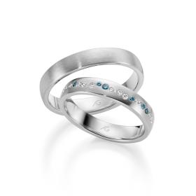 Weißgold, Ringe, August Gerstner Trauring 28519/4-4/28519/4*15b