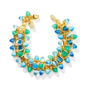 Gelbgold, Armschmuck, Tamara Comolli MIKADO Flamenco Armband 'Lagoon'  B-MFL-Lag-p-yg