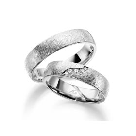 Weißgold, Ringe, August Gerstner Trauring Exclusiv-Kollektion 4/28678/5-28678/5