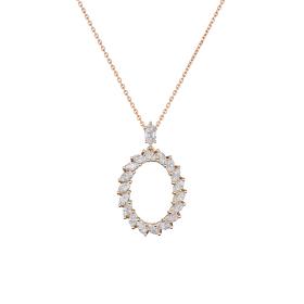 Roségold, Halsschmuck, Chopard L'Heure du Diamant Marquise Anhänger mit Halskette 79A061-5001