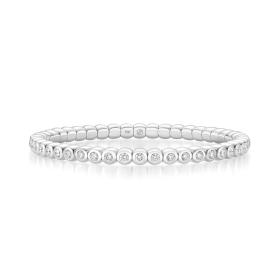 Weißgold, Armschmuck, Scheffel Castoni Armband 30/CA6AW
