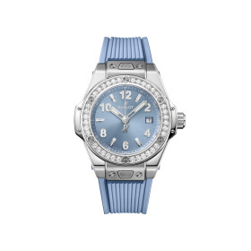         Damenuhr, Hublot Big Bang One Click Steel Coal Blue Diamonds 485.SX.717B.RX.1204