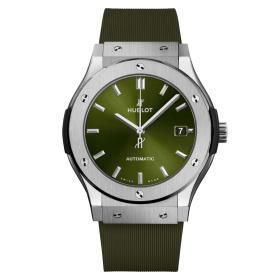 Herrenuhr, Hublot Classic Fusion Titanium Green  511.NX.8970.RX