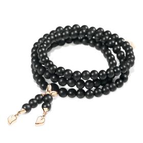 Roségold, Armschmuck, Tamara Comolli INDIA Armband medium Ebenholz B-IND-EW-m-rg