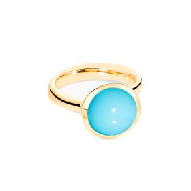 Gelbgold, Ringe, Tamara Comolli BOUTON large Ring Türkis R-BOU-l-Tur-yg