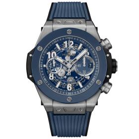 Herrenuhr, Hublot Big Bang Unico Titanium Blue Ceramic  421.NL.5170.RX