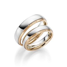 Weißgold, Ringe, August Gerstner Trauring 4/28411/5
