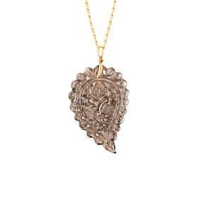 Gelbgold, Halsschmuck, Tamara Comolli INDIA Anhänger large Smoky Quartz P-IND-l-Smo-yg