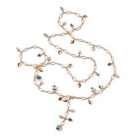 Roségold, Halsschmuck, Tamara Comolli MIKADO Halskette 'Sky' mit Diamant Pavé N-M-100-Sky-p-rg