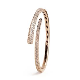 Roségold, Armschmuck, Crivelli Armreif LIKE SLIM FULL PAVÉ 000-4442NS-rosé